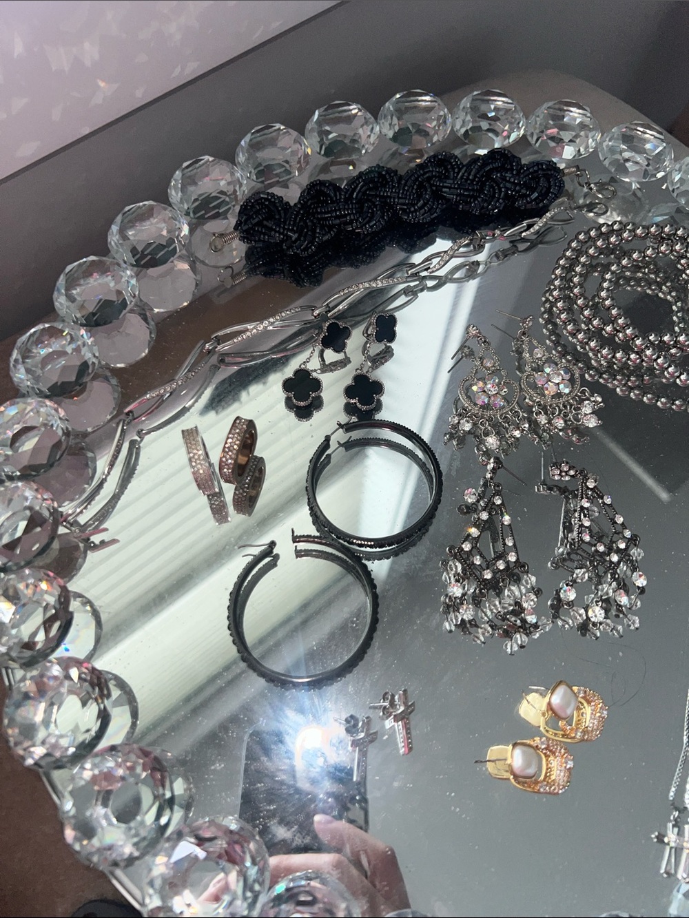 Assorted Women's Jewelry Set - Black and Silver Accents